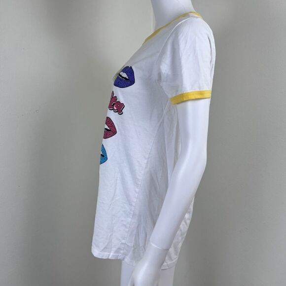 Kappa Delta Women Size L Ringer Graphic Cotton Novelty Pullover Short Sleeve Top - Picture 6 of 13